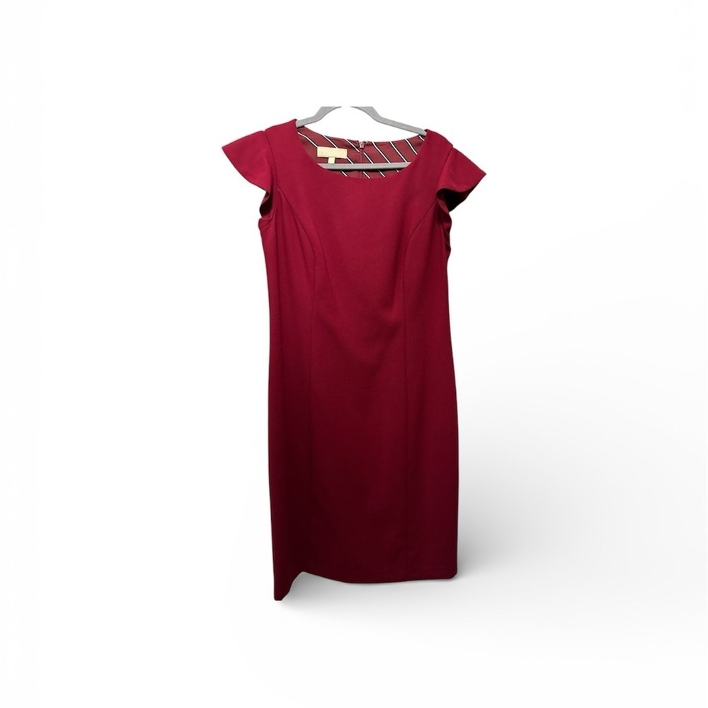 Elegant Red Dress TALBOTS Sz 8 lined cocktail party
